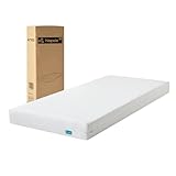 NAPSIE Matratze 90x200 Mittelfest 12cm - Ergonomische 7-Zonen Hochwertige Kaltschaummatratze mit waschbarem Bezug, Atmungsaktiv Schaumstoffmatratze Rollmatratze, Öko-Tex Zertifiziert