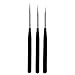 of Art günstig Kaufen-luoshaPUCY Nageldesign Pinsel, [3 Stücke] Nagel Art Liner Pinsel Professional Nailart Pinsel Fineliner für DIY Nail Art Salon Design (Schwarz)