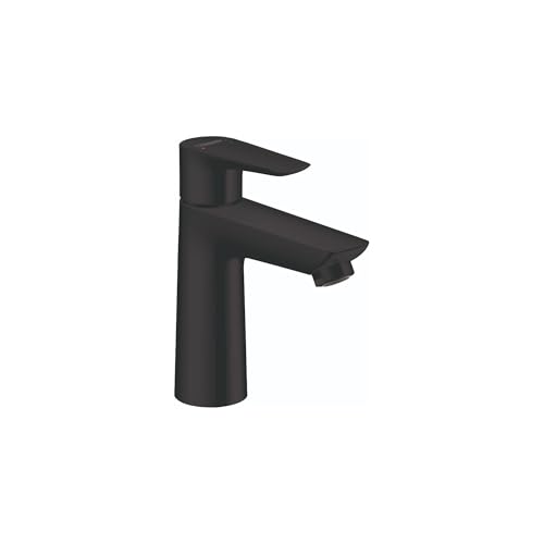 hansgrohe Talis E Modern Easy Install Easy Clean 1-Handle 1-Hole 6-inch Tall Bathroom Sink Faucet in Matte Black, 71710671