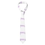 NImongt Corbata con estampado de flores lilas en flor para hombre, negocios, boda, fiesta, uso diario, casual, accesorio versátil