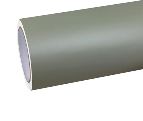Image of WISDOM Matte Khaki Green Vinyl Car Wrap Air Release, Self Adhesive, Vehicle wrap Sheet for Automotive Bike DIY Exterior Interior Decoration (Khaki Green, 20 Inch X 12 Feet)