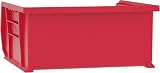 Akro-Mils 30235 AkroBins Plastic Storage Bins, Space-Saving Stackable Bins for Garage, Pantry, Craft Organization, 11-Inch x 11-Inch x 5-Inch, Red, 6-Pack