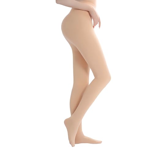 Aurafly Winter Thermal Tights, Warm Lined Fleece Pantyhose Winter Opaque Pantyhose Wärmende Fleece Thermostrumpfhose (DE/NL/SE/PL, Alphanumerisch, L, XL, Regular, Regular, Hautfarbe)