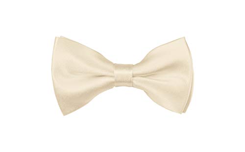 Romario Manzini Solid Egg Shell Men's Pre-Tied Bow Tie #TOP27