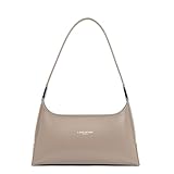  LANCASTER  Suave Ace - Sac à Main Refente de Cuir de Vachette Lisse Galet Fonce