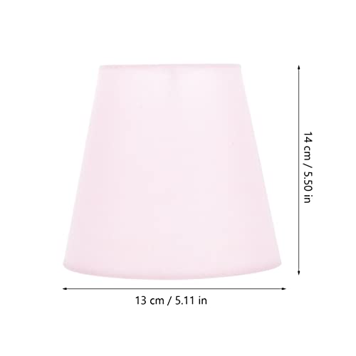 E14 Linen Small Lamp Shades, Pink Barrel Fabric Lamp Shade Replacement For Table Floor Lamp, Hand Crafted Clip On Cloth Decorative Lamp Shade, 5.5X5.5X5.11 #TOP1