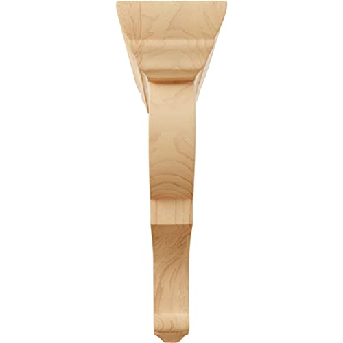 Ekena Millwork CORW02X04X08RJRO-CASE-2 Small Rojas Wood Corbels, 2"W X 4 1/2"D X 8"H, Red Oak thumb #1