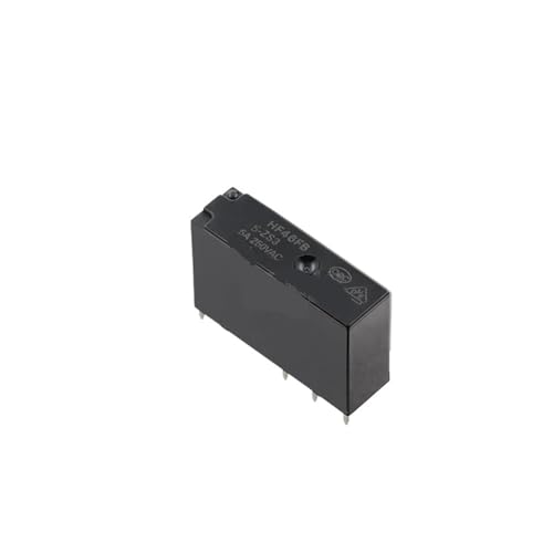 Relé HF46FB-005-ZS3 de 5 pines y 5A para control de energía en circuitos eléctricos