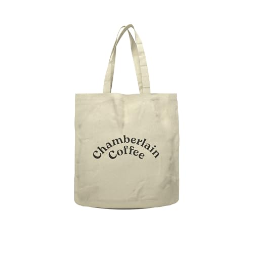 Chamberlain Coffee Logo Shopping Tote Bag - Tote Bag for Groceries, Farmers Market, Books & School - Cotton Canvas Tote Bag Logo - Durable Reusable Canvas Shopping Bag