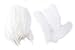 Colorful Goose Feathers, for DIY Craft Wedding Home Party Decorations 50pcs/Pack/ (4-7.8 inch) (White)