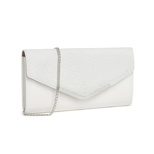 Miss Lulu Pochette Femme en Daim avec Chaîne - Mini Sac à Main de Soirée, Clutch Pratique pour Mariage et Saint-Valentin, Idéal pour Fêtes et Cérémonies