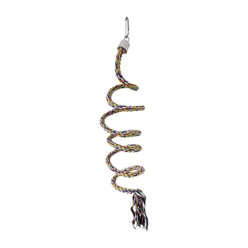 WeiLaiKeQi Bird Rope Perch Parrot Spiral Pol, Colorida
