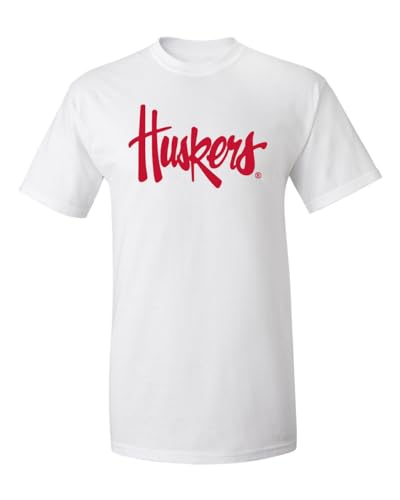 CornBorn Nebraska Huskers White Out Shirt - Legacy Script Huskers - White - Small