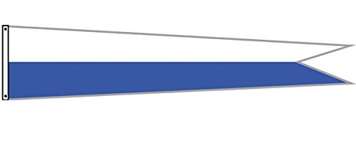 Dori Pennant Flag (White & Royal Blue, 14 Foot) by Dori Pole - Used condition - US$62.13
