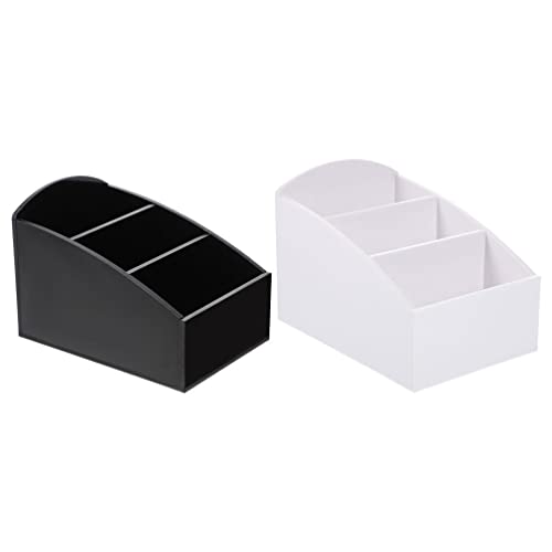 OUNONA コーヒーバッグ 収納 口紅ケース ティーバッグホルダー 調味料ホルダー 砂糖袋 収納ケース 2個 仕切りケース PVC 小物ほし スタンド オフィス レストラン用