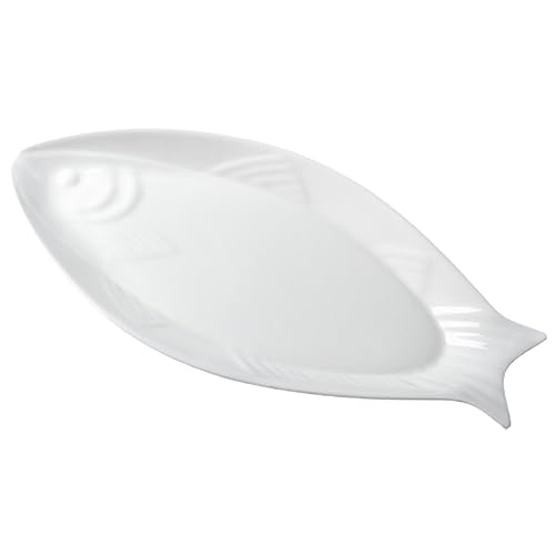 PHENOFICE Servierplatte Keramik Für Fisch Tischdekoration Für Zuhause Restaurants Hotels Geeignet Für Spülmaschine Vielseitig Einsetzbar Als Snackteller Vorspeisenteller Dessertteller