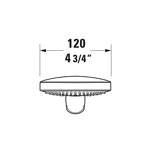Duravit Universal Doccetta a mano, Doccia con 3 tipi di getto (Rain, Pulse, Mono), Doccia a mano rotonda (Ø 120 mm), Doccetta per doccia facile da pulire, Nero opaco