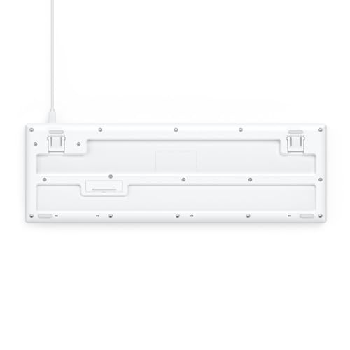 Hama Tastatur kabelgebunden CK-200 (USB Tastatur, ergonomisches Tippgefühl, leise Tasten, Kabel abnehmbar, deutsches QWERTZ-Layout, Multimedia Tasten, Assist Taste für KI Assistenten) weiß