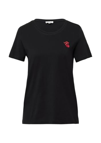 Preisvergleich Produktbild Jersey-T-Shirt mit Stickerei schwarz 48