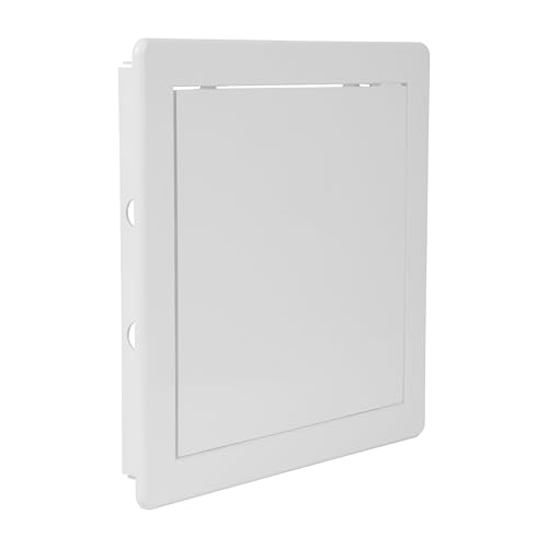 Repa Market Panel de acceso de placas de yeso de 200 x 200 mm, escotilla de inspección de plástico blanco para paredes y techos, panel de baño y gabinete de cubierta de caja de fusibles, escotilla de
