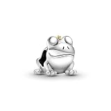 ZHANGCHEN neue 925 Sterling Silber zweifarbige Froschkönig Charm Perlen passen Original Pandora Armband Armreif Silber 925 Schmuckherstellung