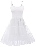 GRACE KARIN Women’s Underdress Plus Size Petticoat Vintage Skirts Tutu Crinoline Underskirt for Dress (White,XXL)