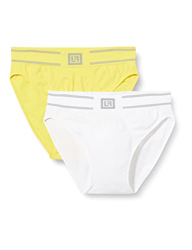 Luigi di Focenza 1620 Slip, Jaune (Jaune-Blanc 137/099), S-M (Lot de 2) Homme Cover