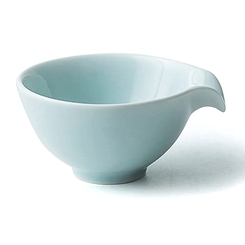 ERoomQ Saucer The Ceramic Sauce Boat with V-Shaped Tip, High-Temperature-Fired Salad Dressing Server Can Be Used in Dishwashers Dish
