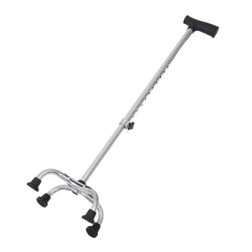 PEPLAYTAL Verstellbarer Ergonomischer Gehstock aus Edelstahl mit Rutschfester Vier Basis für Senioren und Gehbehinderte Leichter Stabiler Spazierstock für Damen und Herren PEPLAYTAL Verstellbarer Ergonomischer Gehstock aus Edelstahl mit Rutschfester Vier Basis für Senioren und Gehbehinderte Leichter Stabiler Spazierstock für Damen und Herren