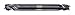 CLEVELAND Sq. End Mill,Double End,Cobalt,1/8" C40996