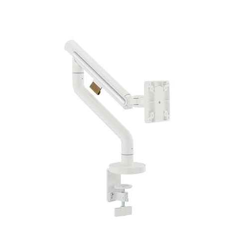 Soporte de monitor para escritorio blanco con brazo elevador mecánico modelo T7-1G