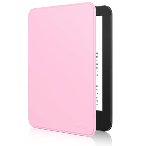 MoKo Custodia Compatibile con 6 Pollici Kindle 11a Generazione 2024/2022 & Versione Internazionale, Cover Leggera con Auto Sveglia/Sonno per Kindle 2024 11a Gen e-Reader, Fiore Rosa