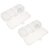 Cabilock 2 Stuks Plastic Potlood Doos Grote Capaciteit Potlood Dozen Plastic Dozen Met Snap- Strakke Deksel Kantoorbenodigdheden Organizer Box Clear