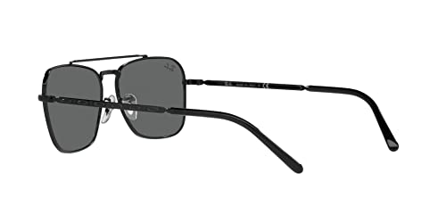 Ray-Ban RB3636 New Caravan Square Sunglasses, Black/Dark Grey, 58 mm - Thumbnail 5