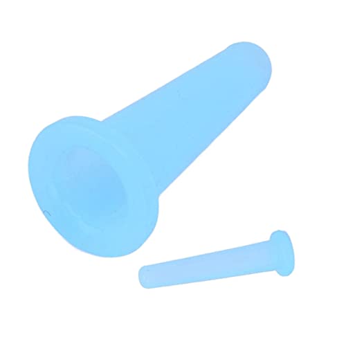 Copos de Massagem a VáCuo Facial, 2 PCS Conjunto de Ventosa de Silicone para Casa (Azul)