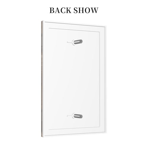 Tapa de pared decorativa que oculta cables sueltos con placa rústica de madera marrón 5x3 5