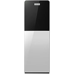 Enfriador De Agua Doméstico BJHYN Dispensador Enfriador Agua Carga Inferior doméstico Independiente Panel Vidrio Templado Protección contra escasez Agua Tres Salidas de Agua Independientes para el hogar o la Oficina