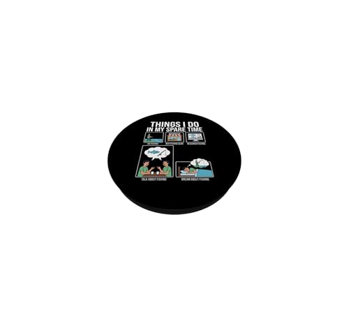 Things I Do in My Spare Time Funny Fishing Angler PopSockets Adhesive PopGrip
