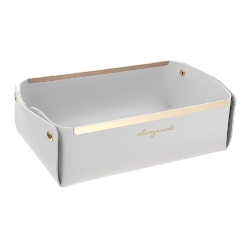 ORFOFE Bandeja de Almacenamiento Portátil de Cuero Nórdico para Joyas y Objetos Pequeños Bandeja de Mesa Ligera y Fácil de Limpiar Organizador Multifuncional para Dormitorio y Entrada