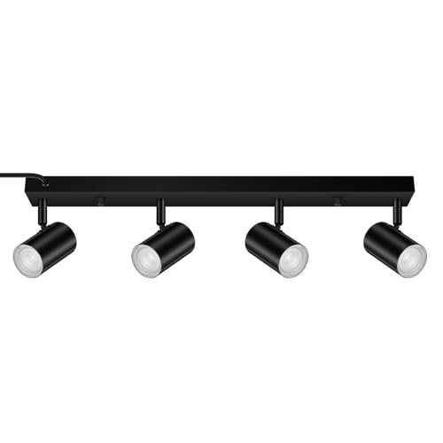 BoostArea Plug in Track Lighting, LED Track Light Kit, Black