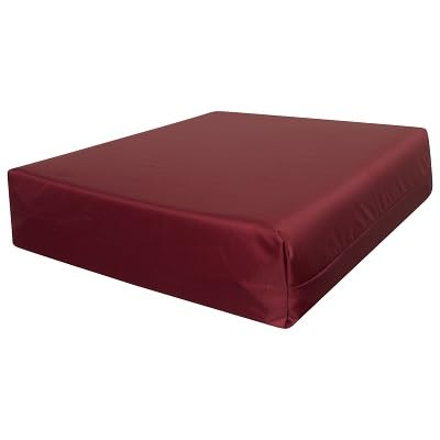 Comfortable Rattan Chair Seat Pads 4cm Thick Cushion with Waterproof Zipper Cover – Easy to Clean for Indoor & Outdoor, Garden Furniture, Kitchen, Dining, Patio & Office (Burgundy, 20" x 24")