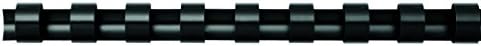 Fellowes A4 12 mm Plastic Binding Combs for Comb Binding Machine, Binds 56 to 80 Pages, Black, Pack of 25, 5331502