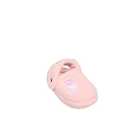 Peppa Pig Girls Slippers – Toddler Kids Pink Fleece Indoor House Shoes with Soft Plush Lining and Non Slip Sole (Pink UK 7-EU24)