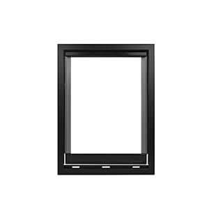 HNTKSM Huisdier deur, kat flap speciale grote huisdier deur high-end PVC grote hond deur magnetische snelle terugkeer huisdier deur met schot huisdier benodigdheden (kleur: zwart, maat: L)