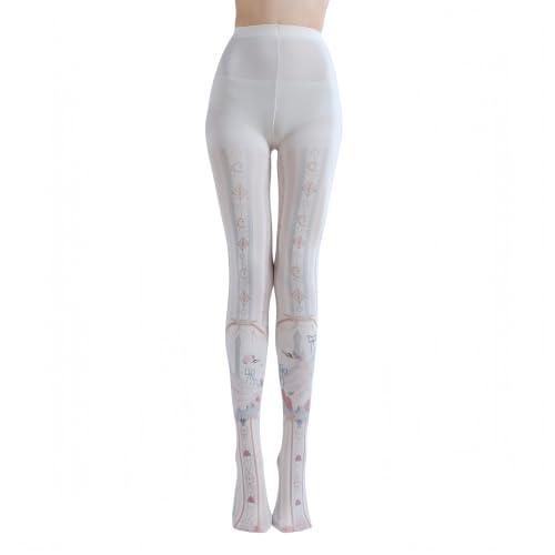 Image of Sahabowi Women's Sheer Tights, Digital Print Designs Stockings