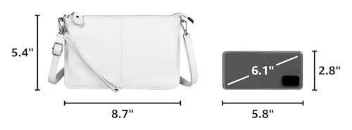 Image of befen Genuine Leather Wristlet Clutch Wallet Purses Small Crossbody Bags for Women with RFID Blocking Card Slots