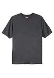 KingSize Men's Big & Tall Shrink-Less Lightweight Crewneck T-Shirt - 3XL, Heather Charcoal