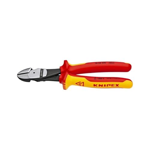 Knipex 74 08 200 SBA Tools - High Leverage Diagonal Cutters, 1000V Insulated cover