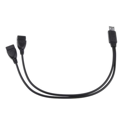 Image of 30cm USB A Male to 2Port USB Female Y-Splitter Extension Adapter Cable