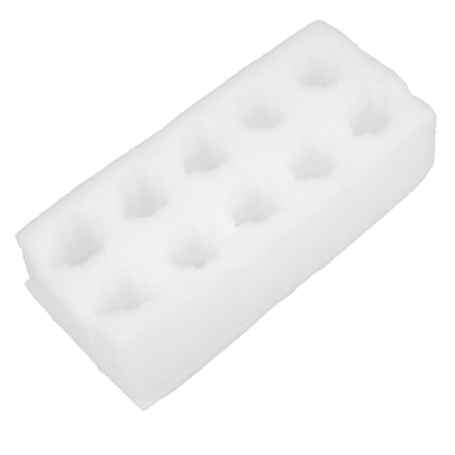 MAGICLULU Boîte à Œufs en Mousse Epe Blanche à 10 Compartiments, Organisateur D'œufs Haute Capacité, Réutilisable et Adaptée Transport